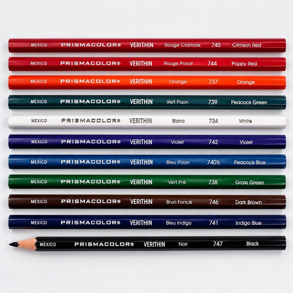 Prismacolor Verithin Colored Pencils Lot 11 Vintage Mexico Artist Drawing Set